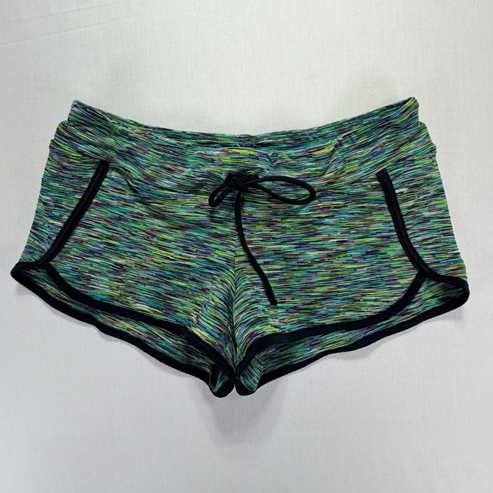 Athleta Multi‎ Color Space Dye Athletic Shorts Women's Medium Drawstring Pockets